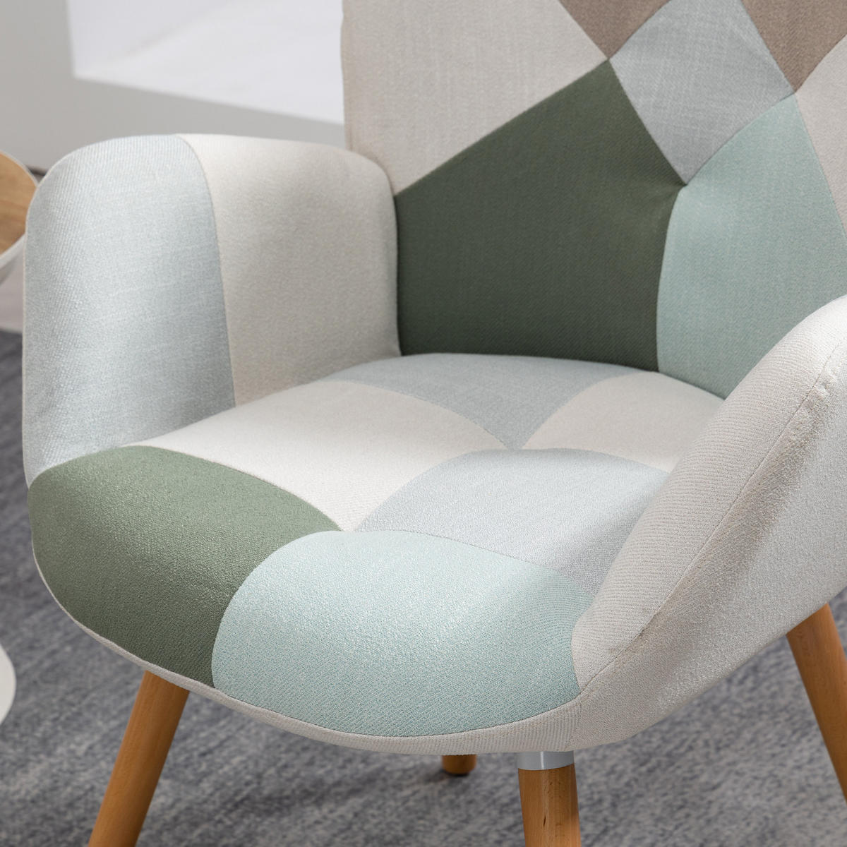 OHRENSESSEL in Webstoff, Multicoloured - Multicolor, Textil/Metall (65/106/50cm) - Meubles Cosy