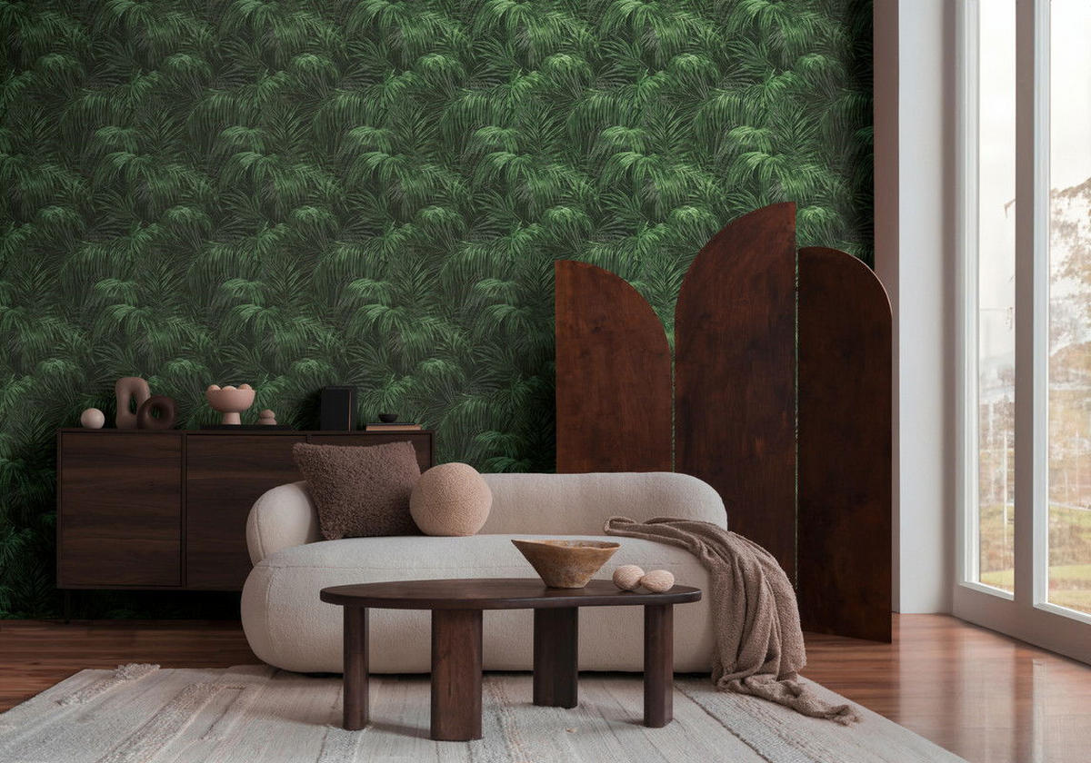 VLIESTAPETE Grün 53/1005 cm - Grün, Textil (53/1cm) - KUNSTLOFT