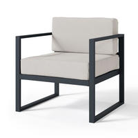 LOUNGESESSEL Dywilly Grau/Schwarz mit wasserabweisendem Stoff - Grau, Textil (69/72/65cm) - Selsey