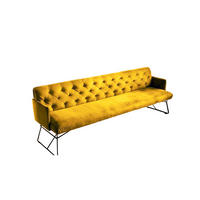 ESSZIMMERBANK CHARME Gelb Velvet - Gelb, Textil (166/85/68cm) - KAWOLA