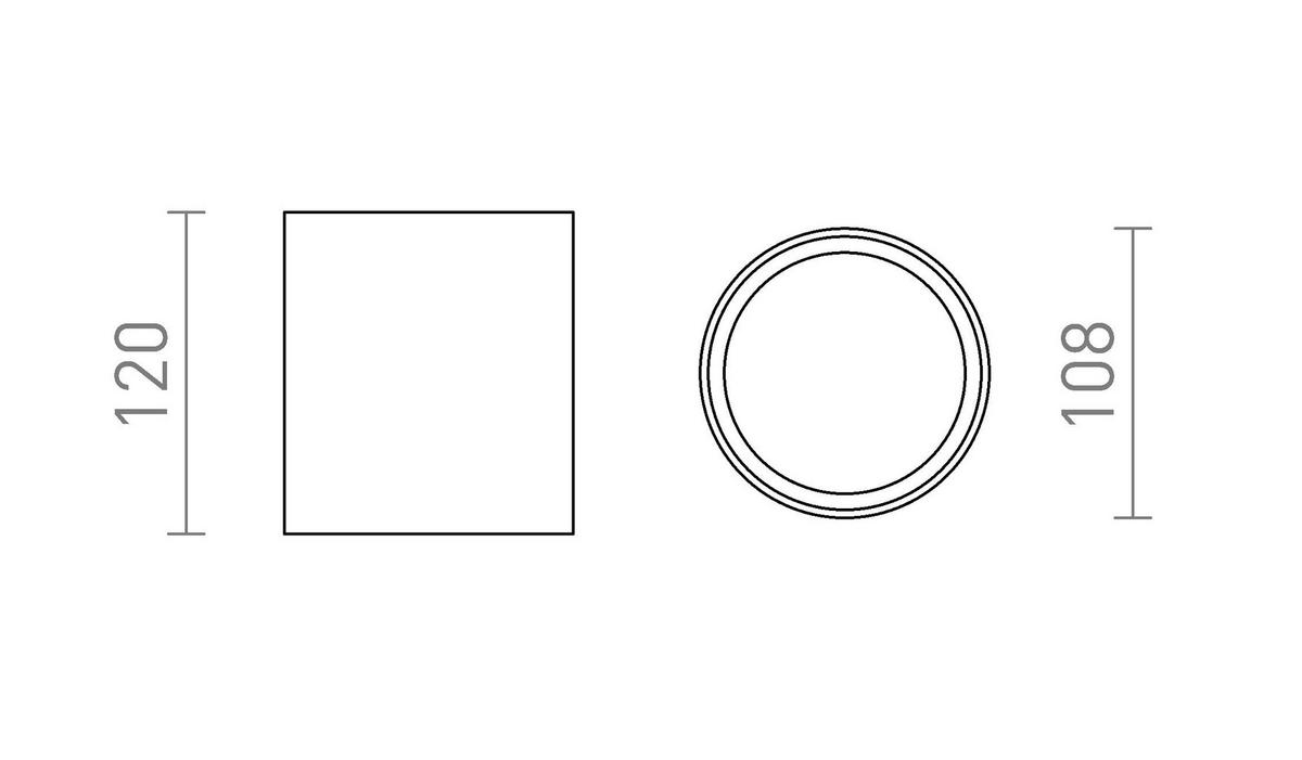 AUSSENLEUCHTE KORNELIA 10 Weiß 15 W IP65 - Weiß, Metall (108/108/12cm) - Rendl