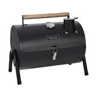 HOLZKOHLENGRILL captain Schwarz - Schwarz, Metall (27/43/42cm) - Habitat Garten
