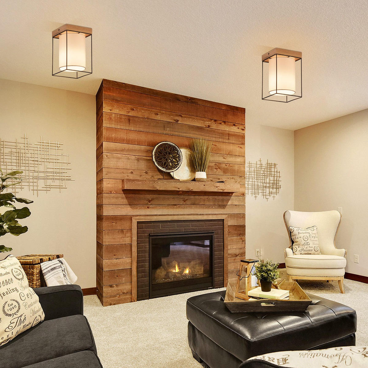 DECKENLEUCHTE Manzo 13.5/13.5/21 cm - Schwarz, Metall (13.5/13.5/21cm) - Nettlife