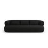 SOFA Jenny aus Boucle schwarz 4 Sitzplätze - Schwarz, Textil (90/73/226cm) - Micadoni