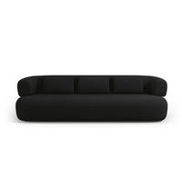 SOFA Jenny aus Boucle schwarz 4 Sitzplätze - Schwarz, Textil (90/73/226cm) - Micadoni