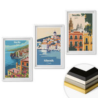 WANDBILDER 3er-Set - 40x60 cm Weißer Rahmen - Stadtlandschaften mit Gebäuden - Weiß, Kunststoff (40/60cm) - ArtPrintCave