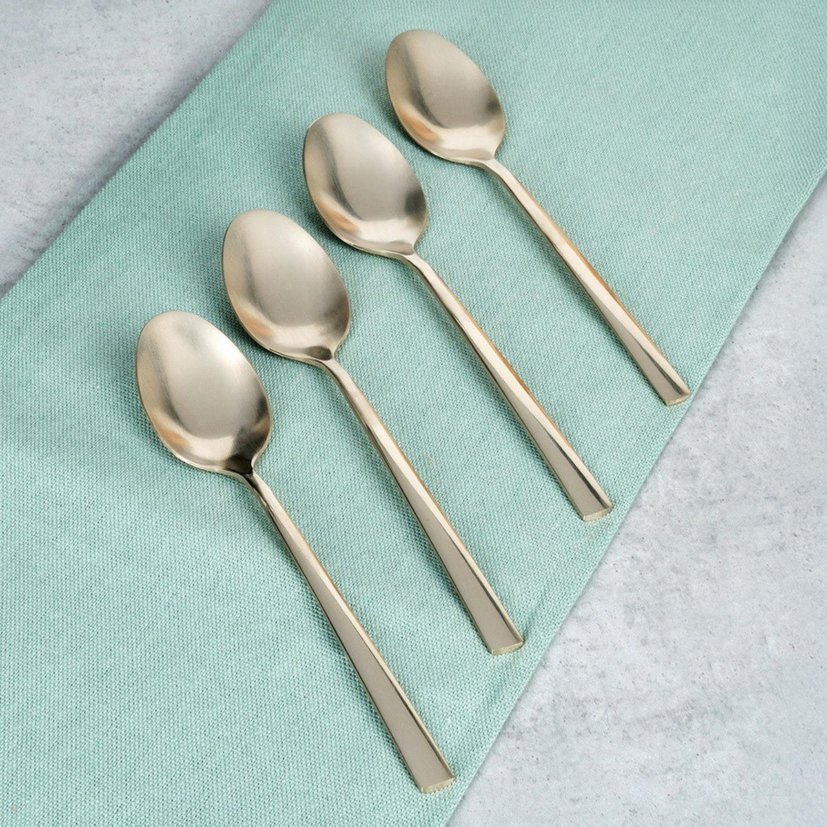 TEELÖFFEL Stahl 4 Stück. Gold - Goldfarben, Metall - Excellent Houseware