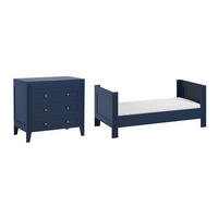 BABYZIMMER 2-teilig Blau - Blau, Holzwerkstoff (144/80/75cm) - Petits-meubles