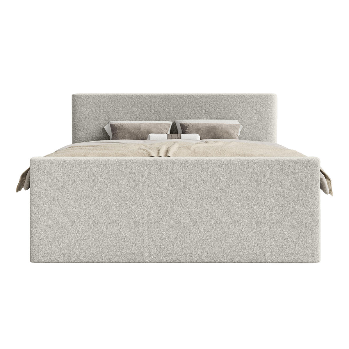 BOXSPRINGBETT VELIPOJA EASY CLEAN 140x200 cm, Hellgrau - Hellgrau, Textil (140/200cm) - Fedve