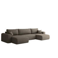 WOHNLANDSCHAFT Flora In Verita - Braun, Holzwerkstoff/Textil (362/83/145cm) - Fun Möbel