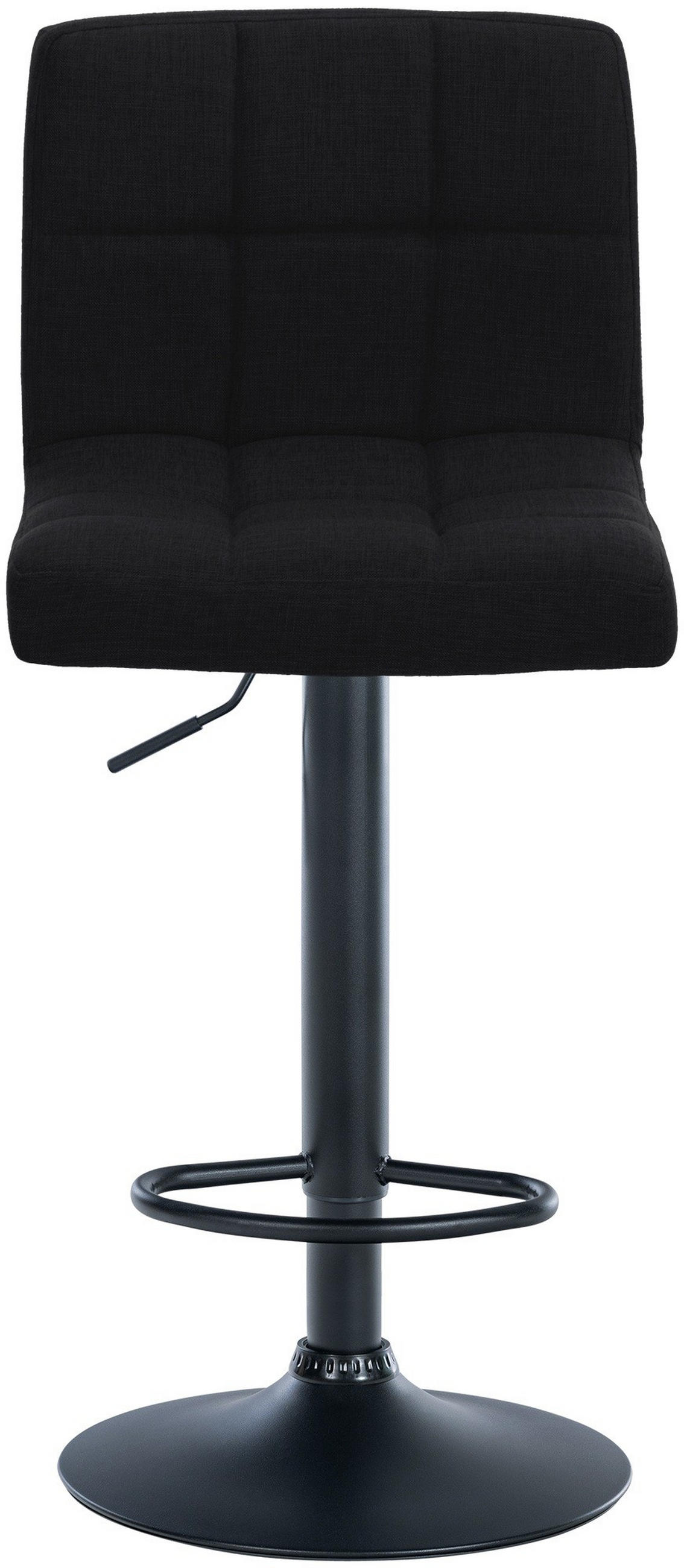 BARHOCKER Calma 46x47x94-114 cm Schwarz Stoff - Schwarz, Textil (46/94/47cm) - furnicato