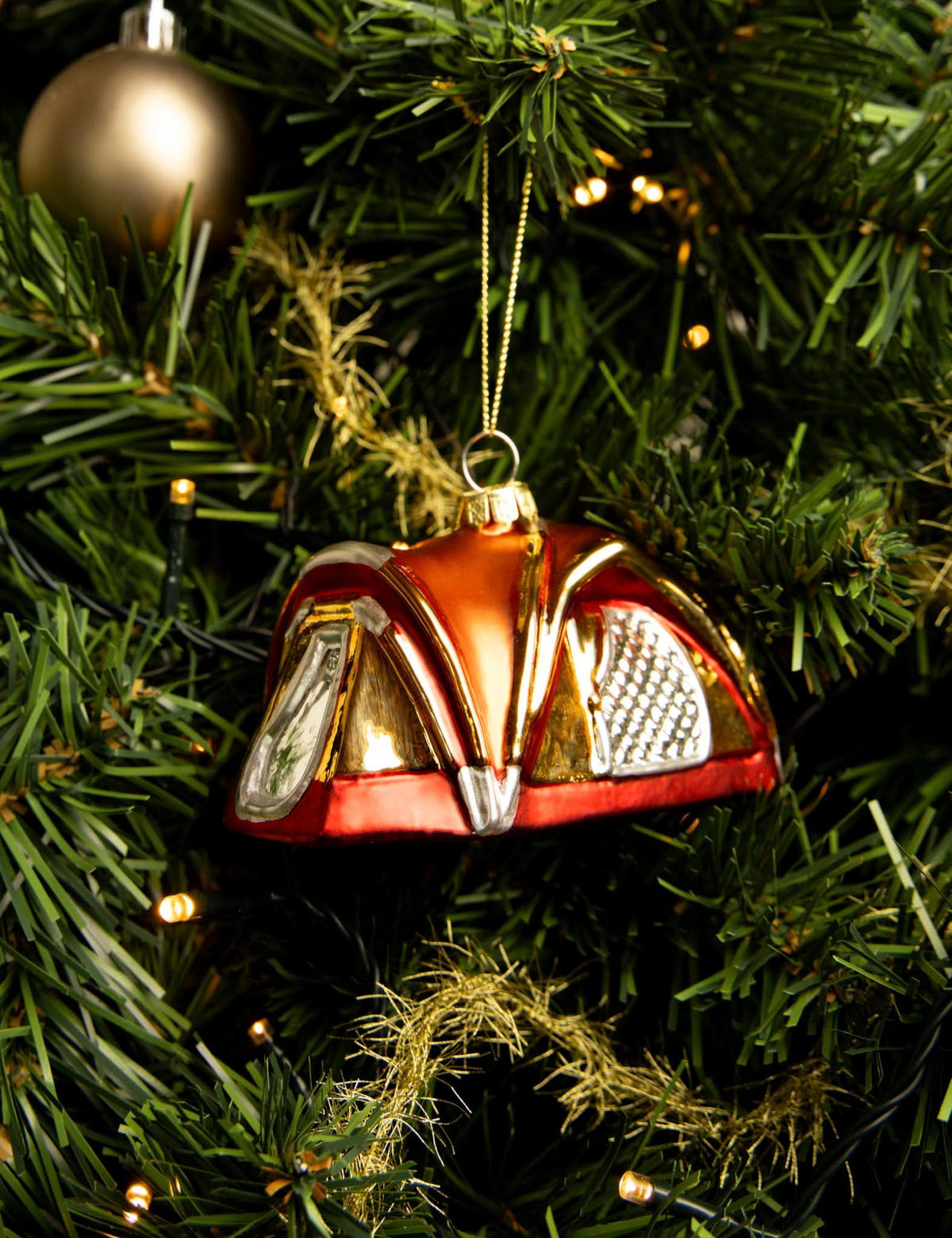 WEIHNACHTSKUGEL Zelt 10 cm - Rot, Glas (7/7/1cm)