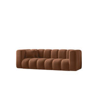 COUCH Dreisitzer-Sofa Grand Modular Stoff Salvador Braun - Braun, Holz (230/70/91cm) - Kaiser Möbel