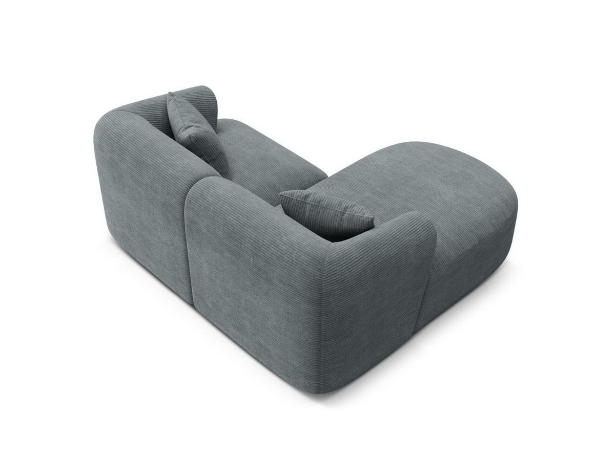 MODULARES-ECKSOFA links Campi aus Cord dunkelgrau 3 Sitzplätze - Dunkelgrau, Textil (156/180cm) - Cosmopolitan Design