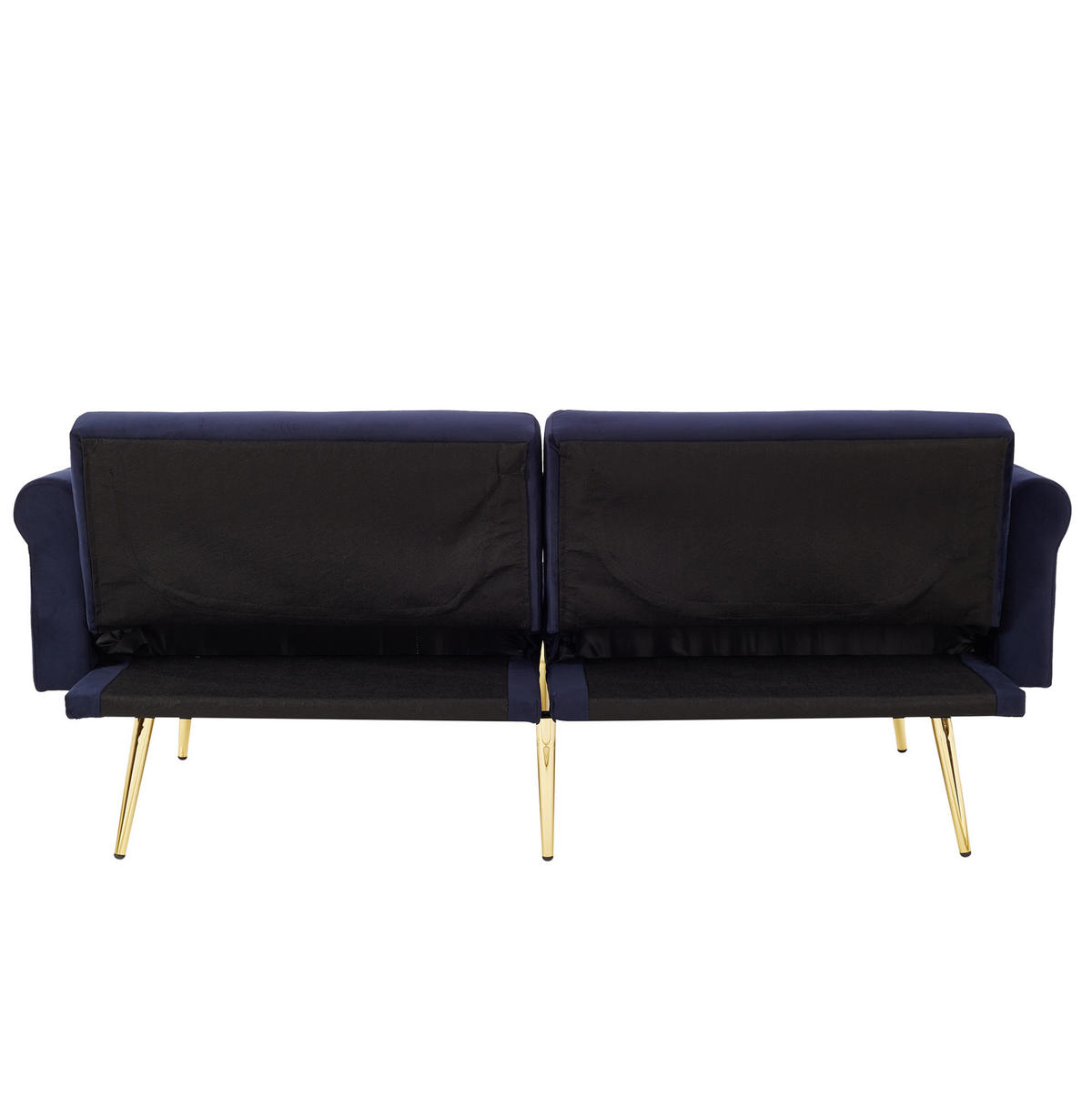 SOFA na razvlačenje od baršuna, 147/85 cm antique plava, dvosjed s podesivim naslonom - plava, plastika (173/70/75cm) - BEAOK