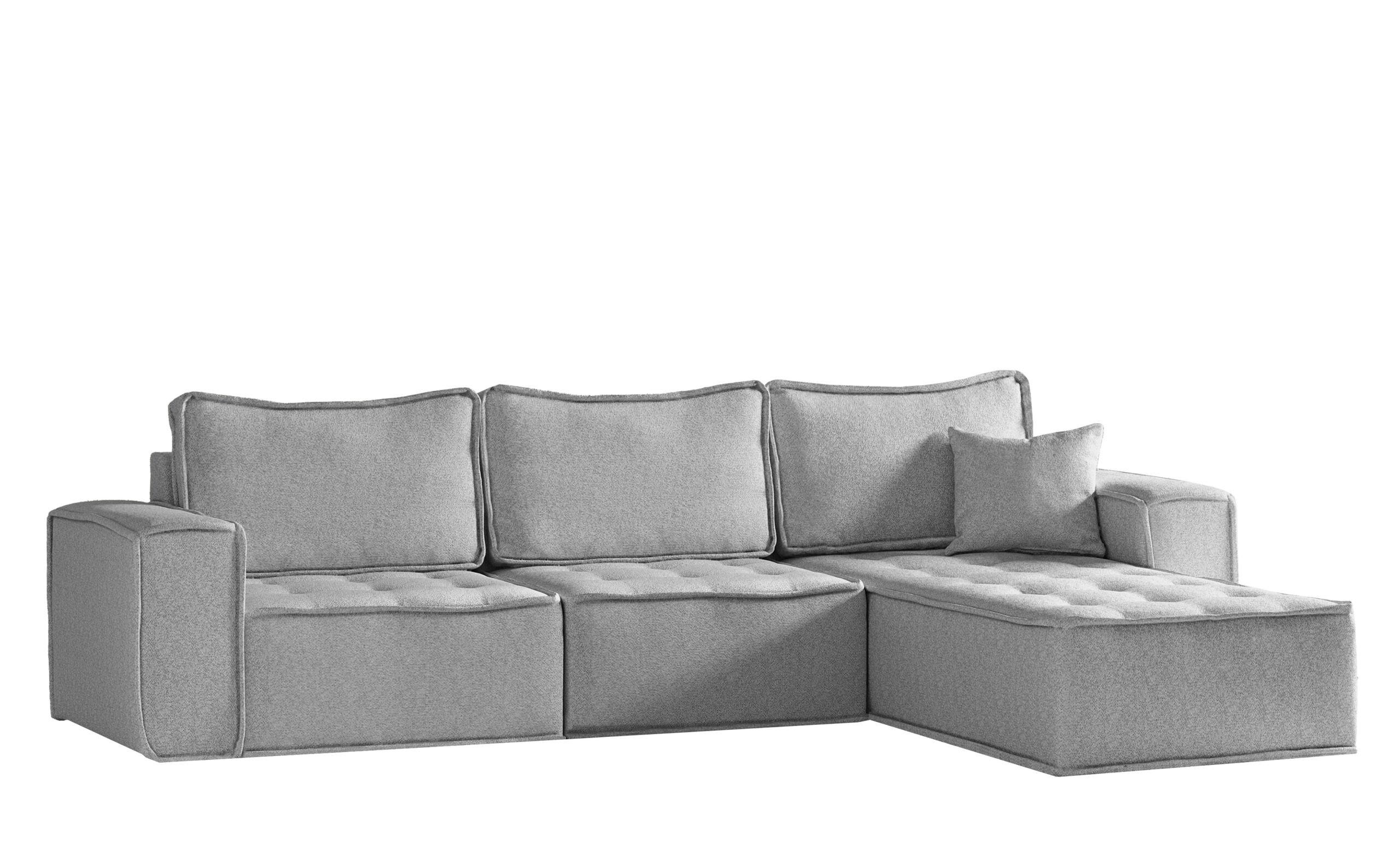 ECKSOFA L-förmige Bohoo-Maxi Grau Rechts - Grau, Holz (292/192cm) - Kaiser Möbel