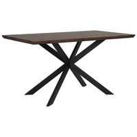 ESSTISCH 140/80/75 cm Dunkelbraun, Schwarz Rechteckig Spectra - Dunkelbraun, Holzwerkstoff (140/80/75cm) - Beliani