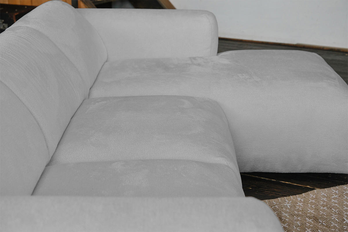 ECKSOFA VALAR Silber Webstoff - Silberfarben/Schwarz, Textil (280/165cm) - KAWOLA