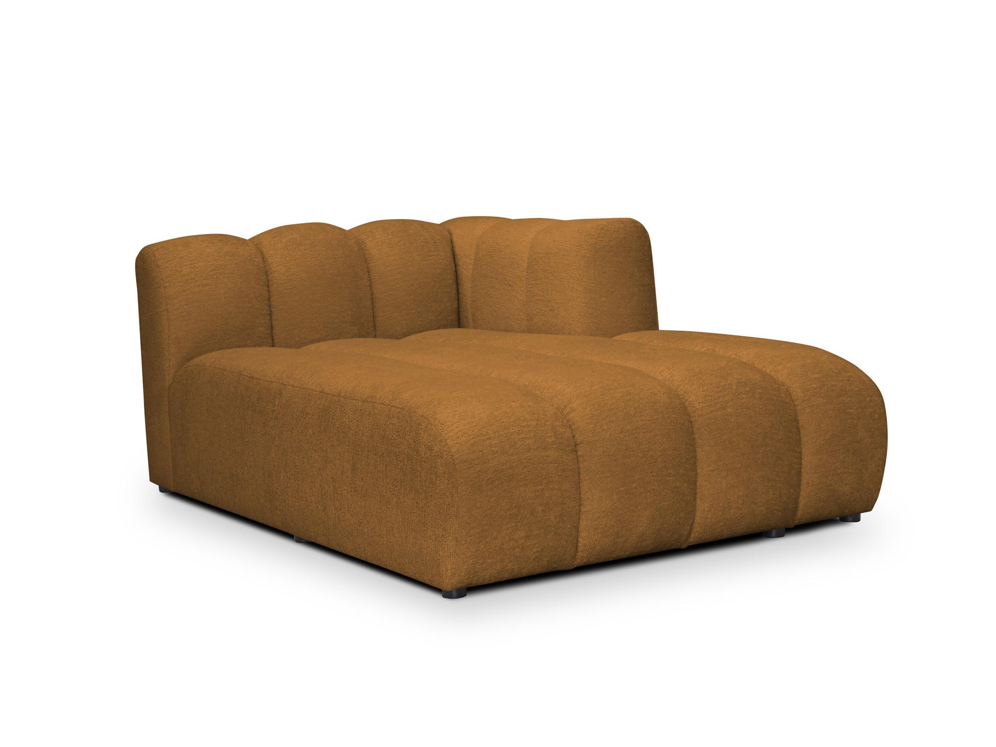 SOFAELEMENT Rechts Chenille Stoff Gelb - Currygelb/Schwarz, Holzwerkstoff/Kunststoff (179/70/113cm) - Makamii