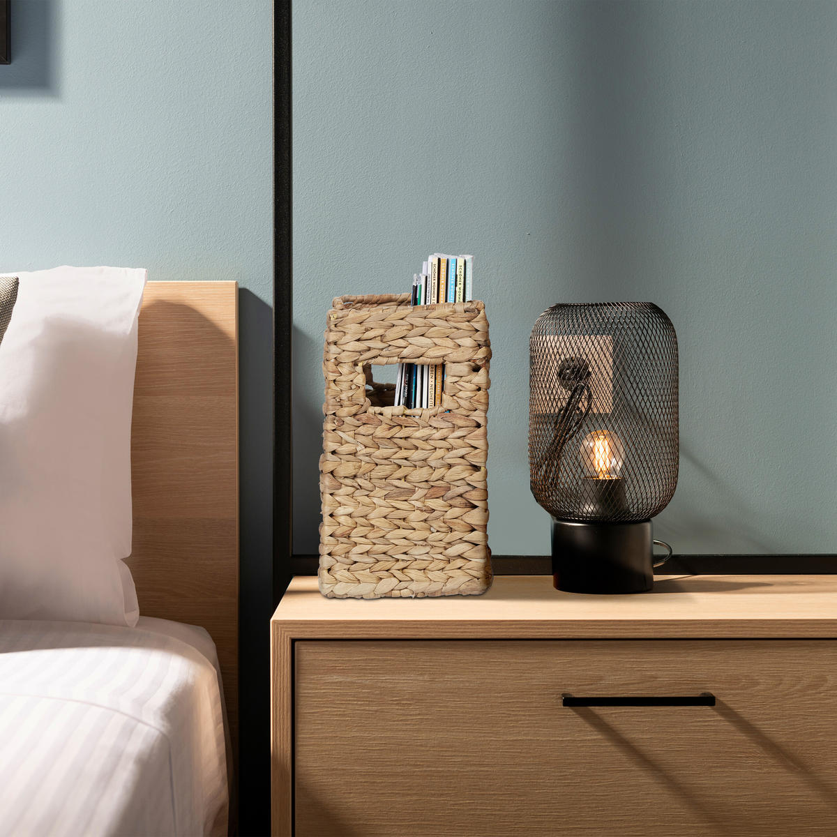 ZEITUNGSSTÄNDER - Hellbraun, Textil (34.5/25/15.5cm) - Relaxdays