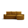ECKSOFA mit Schlaffunktion SAVIO Poso 01 Rechts - Currygelb, Textil (232/140cm) - Bedante