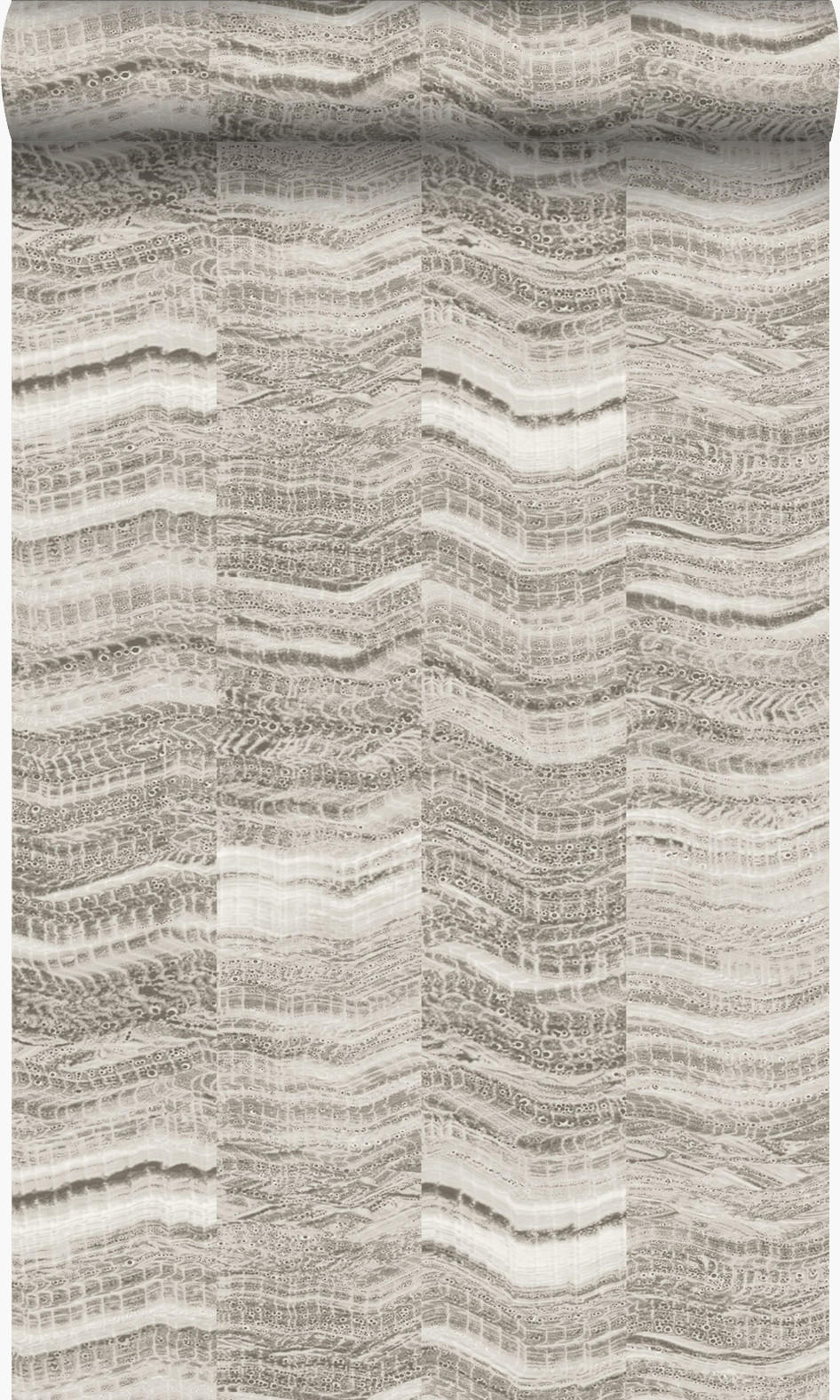 TAPETE Zick-Zack-Mamorstreifen 53 cm x 10.05 m - Grau, Papier (53/1000cm) - Origin Wallcoverings