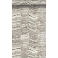 TAPETE Zick-Zack-Mamorstreifen 53 cm x 10.05 m - Grau, Papier (53/1000cm) - Origin Wallcoverings