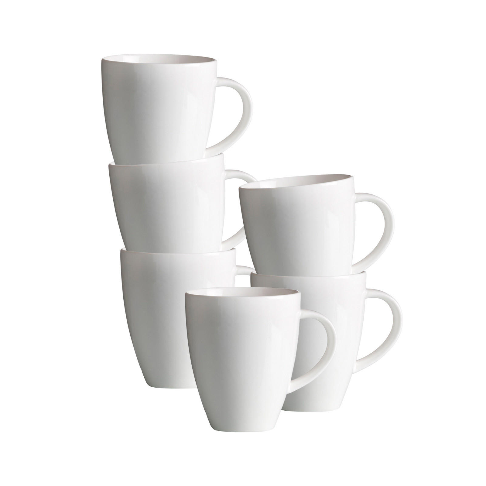 HENKELBECHER Melodie weiß 300 ml 6er Set - Weiß, Keramik (0.3L) - Ritzenhoff Breker