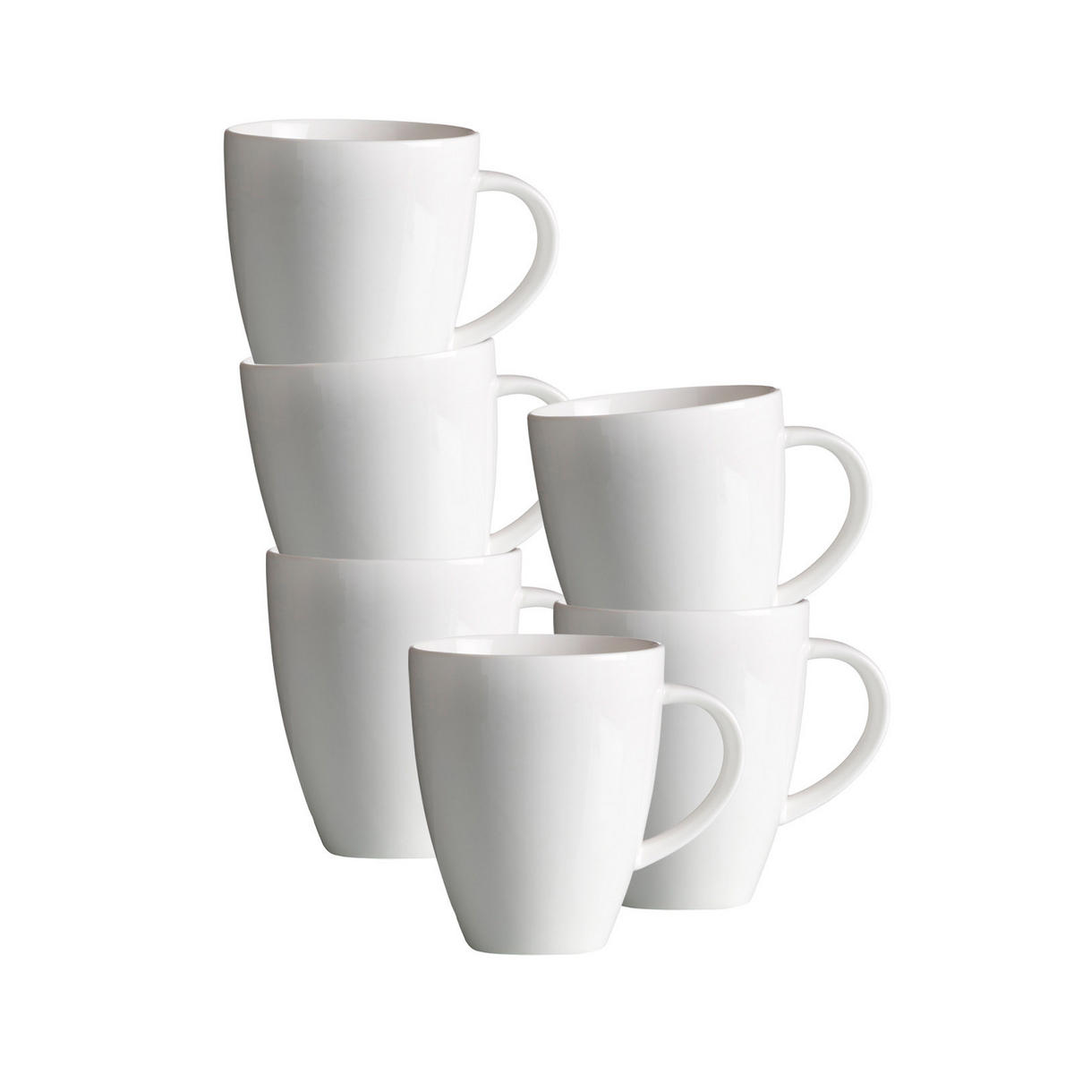 HENKELBECHER Melodie weiß 300 ml 6er Set - Weiß, Keramik (0.3L) - Ritzenhoff Breker