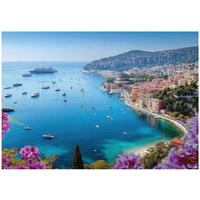 FOTOTAPETE Landschaft Berge Ozean Stadt Wohnzimmer 300x210 - Multicolor, Papier (300/210cm) - Wallarena