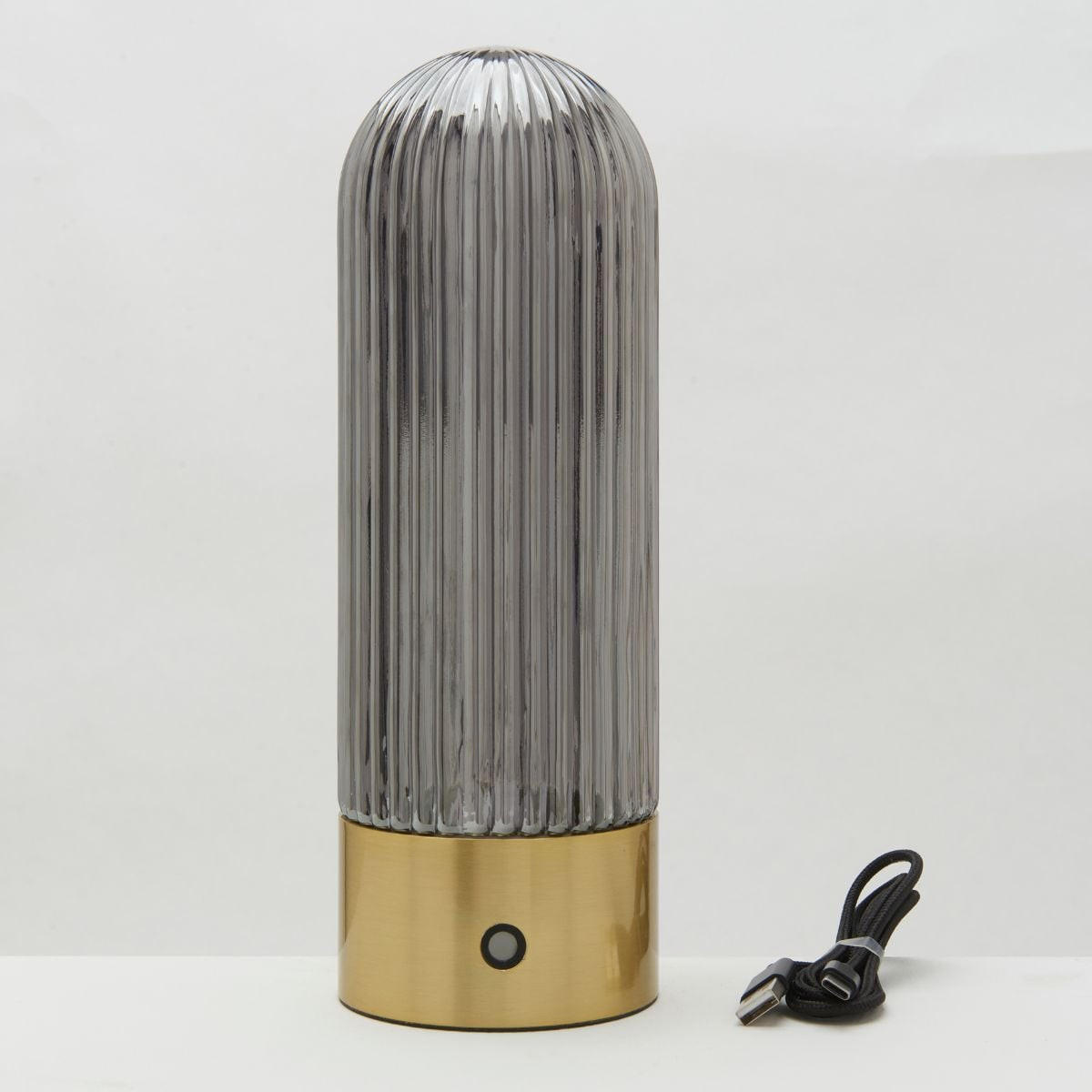 TISCHLAMPE Touareg Rauch H.50cm - Goldfarben, Metall (16/9/27cm) - Signature