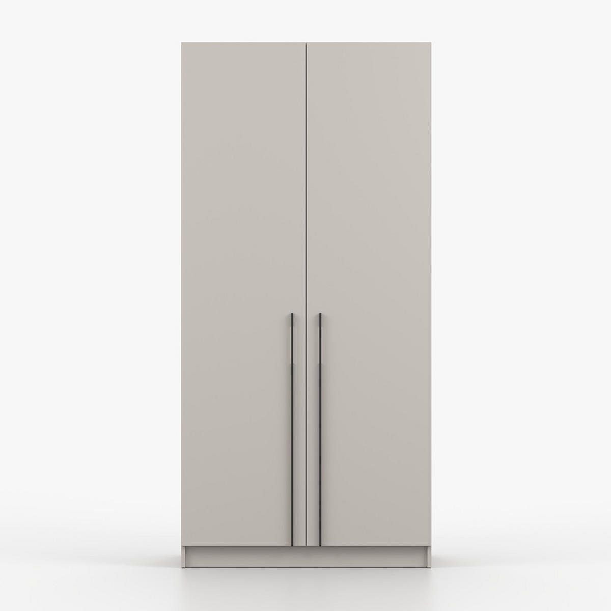 DREHTÜRENSCHRANK ROSA 2D 100/210/55, 2-türig, Kaschmir - Kaschmir/Schwarz, Holzwerkstoff (100/210/55cm) - imoebel24