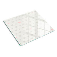 GLASPLATTE 60x52 cm Herzhintergrund - Grau, Glas (60/0.4/52cm) - TULUP