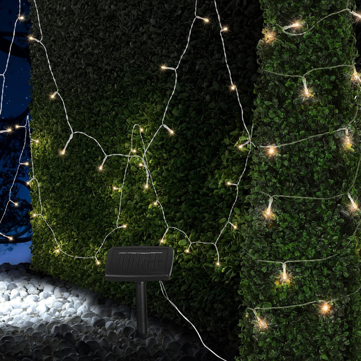 LED AUSSENLEUCHTE Solar Schwarz Klar - Klar, Kunststoff (1000/0.4/5cm) - Globo Lighting