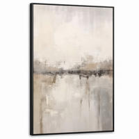 LEINWAND Bilder mit Rahmen - Moderne Kunst - Abstrakt - Beige - 80x120 - Beige, Textil (80/120cm) - MuchoWow