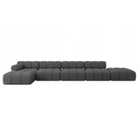 ECKSOFA modulares Sofa Lizur-L3 - 475x160x70 cm Grau Bouclé - Grau, Holzwerkstoff/Textil (475/160cm) - ALTDECOR