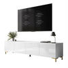 TV-LOWBOARD COLGANTE 200 cm auf Gold Kunststoffbeinen - Weiß Hochglanz/Goldfarben, Holzwerkstoff/Kunststoff (200/45/40cm) - Lookway