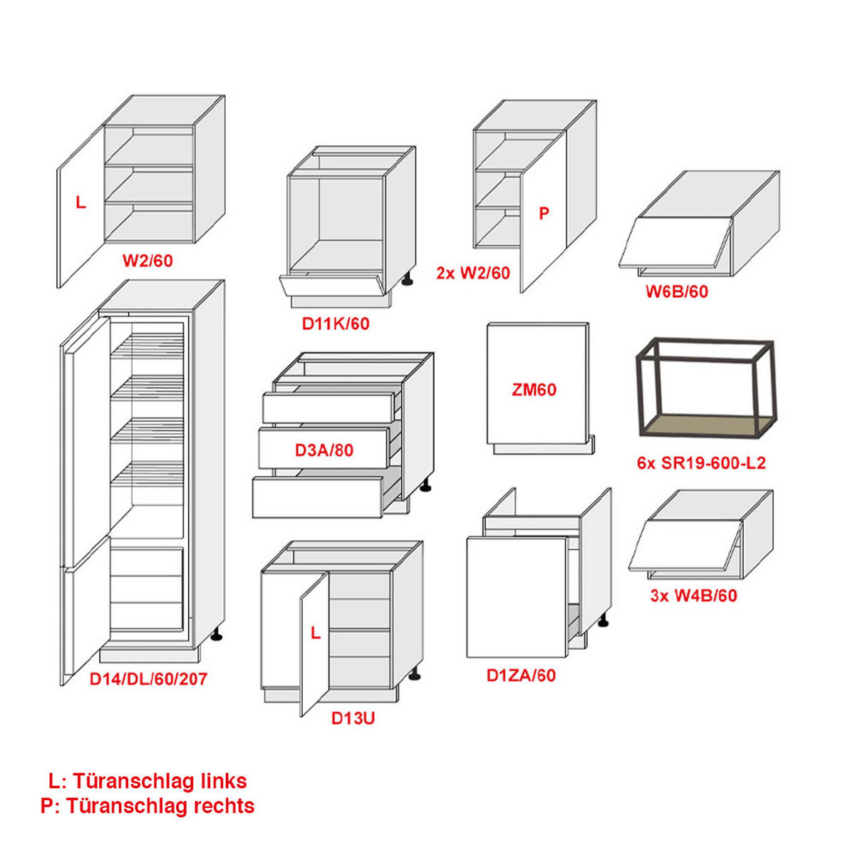 WINKELKÜCHE Florence lava matt / RAL 9005 tiefschwarz Hochglanz (K7); eiche artisan; schwarz matt; Arbeitsplatte eiche artisan 19-teilig - Schwarz Hochglanz/Braun, Holzwerkstoff (280/243/245cm) - Feldmann-Wohnen