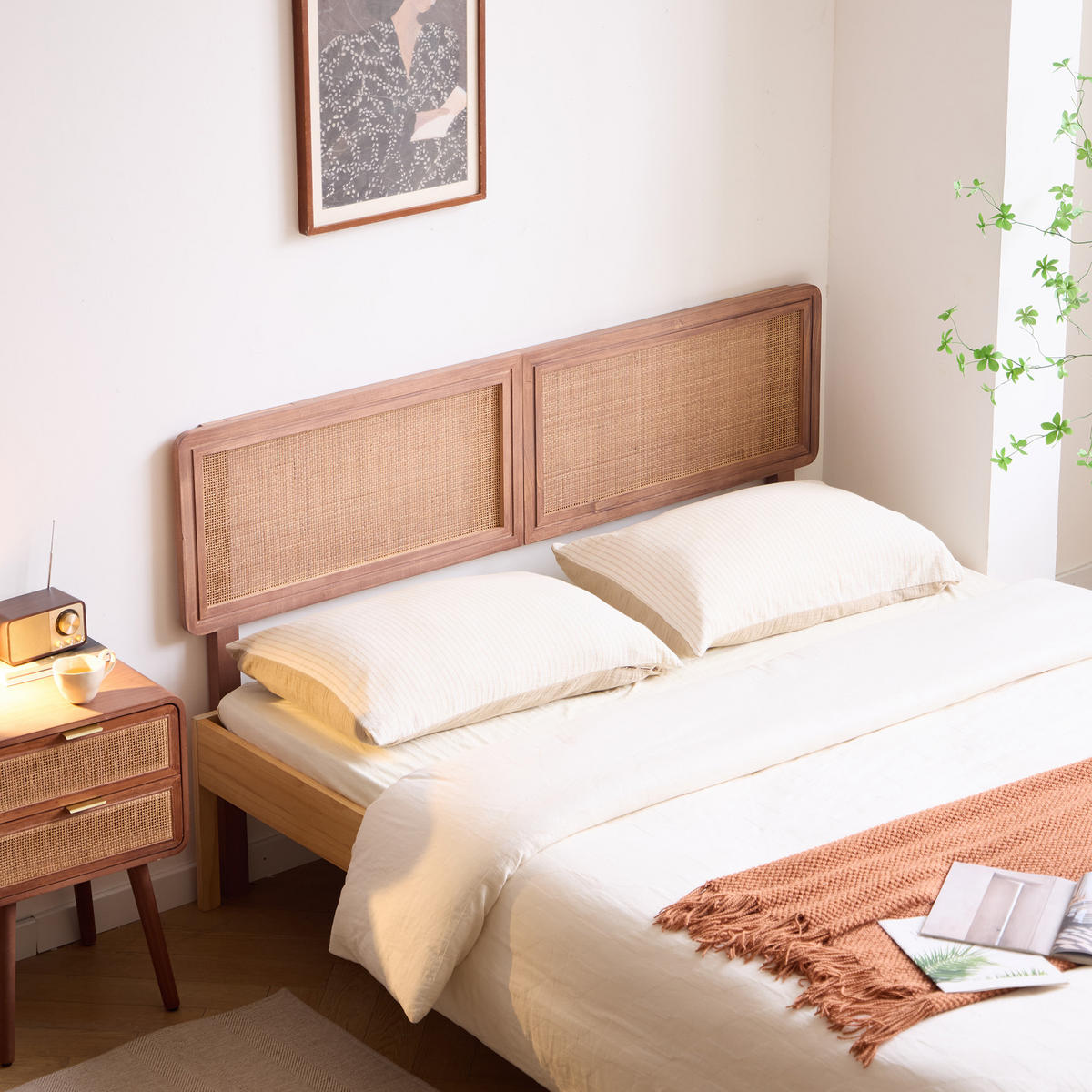 BETTKOPFTEIL Rechteckig Braun 160 x 4 x 108.5 (cm) - Braun, Holz (160/95.5/4cm) - Nordlys