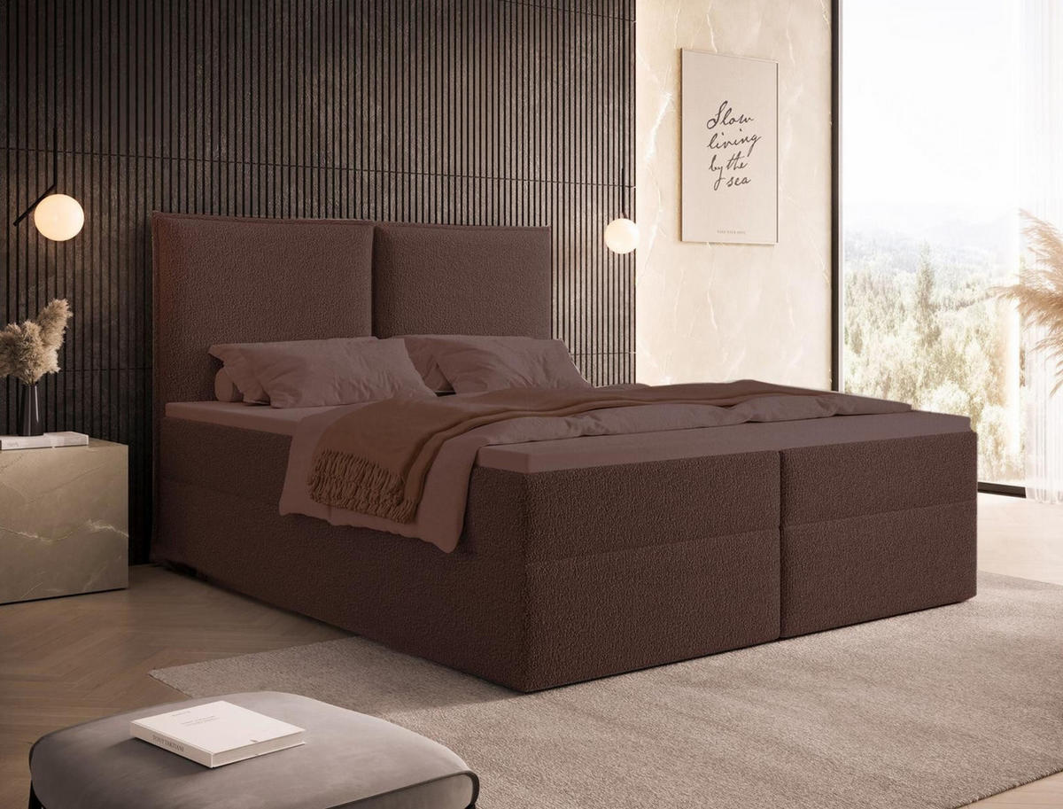 BOXBETT Braun 200x200 PILLOW - Braun, Holzwerkstoff (200/200cm) - Compleo24