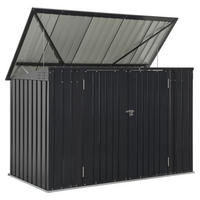 MÜLLTONNENBOX Namur Grau - Anthrazit, Metall (200/128/105cm) - Juskys