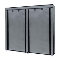 FALTSCHRANK 120x30x110 cm - Grau, Textil (30/115/116cm) - Intirilife