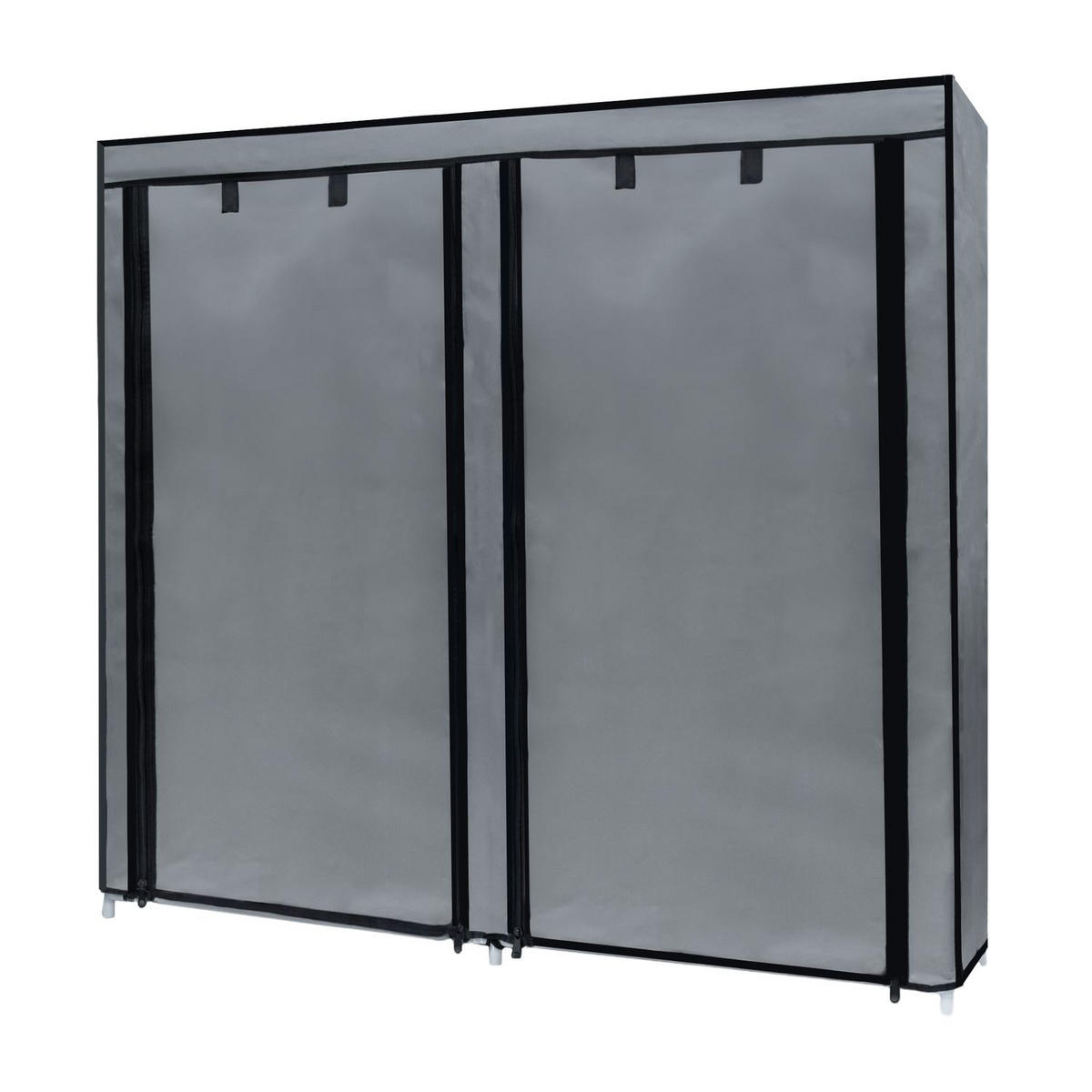 FALTSCHRANK 120x30x110 cm - Grau, Textil (30/115/116cm) - Intirilife
