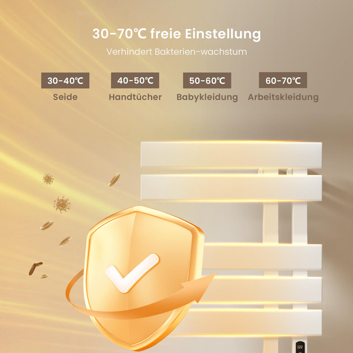 HEIZKÖRPER Elektrisch WLAN Thermostat Weiß Rechtsanschluss 100/50 cm - Weiß, Metall (50/100/11cm) - EMKE