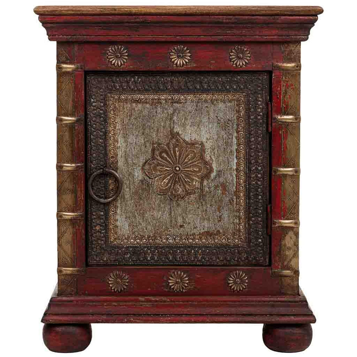 NACHTTISCH aus Holz, 50x40x59cm - Rot, Holz (50/59/40cm) - Wanderlust