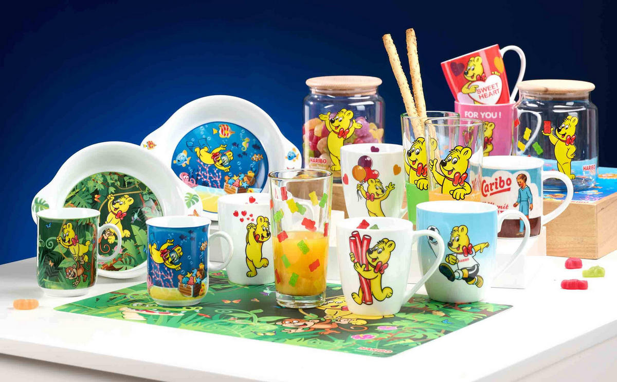 DOSE HANDS UP Haribo bunt ø 12 cm - Multicolor, Glas (12/13/12cm) - Ritzenhoff Breker