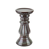 KERZENHALTER Yarine grau 10/10/20.5 cm Keramik - Bronzefarben, Kunststoff (10/20.5/10cm) - Mondex