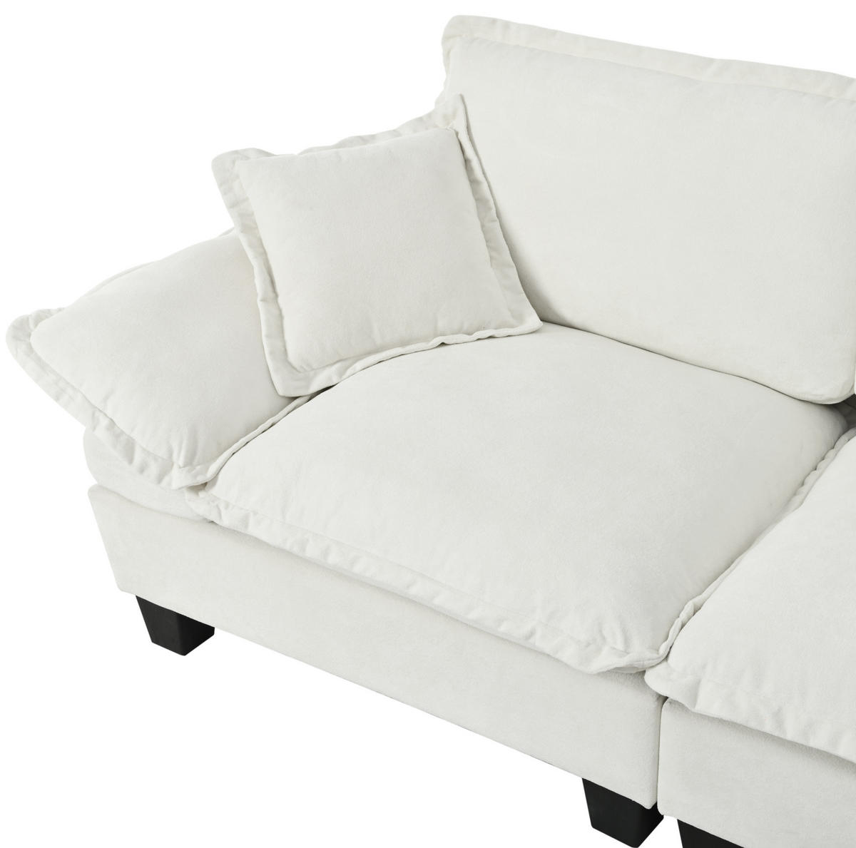 SOFA 2-Sitzer 194 x 82 x 90 cm Chenille Beige - Beige, Holzwerkstoff (82/90/194cm) - Meubliv