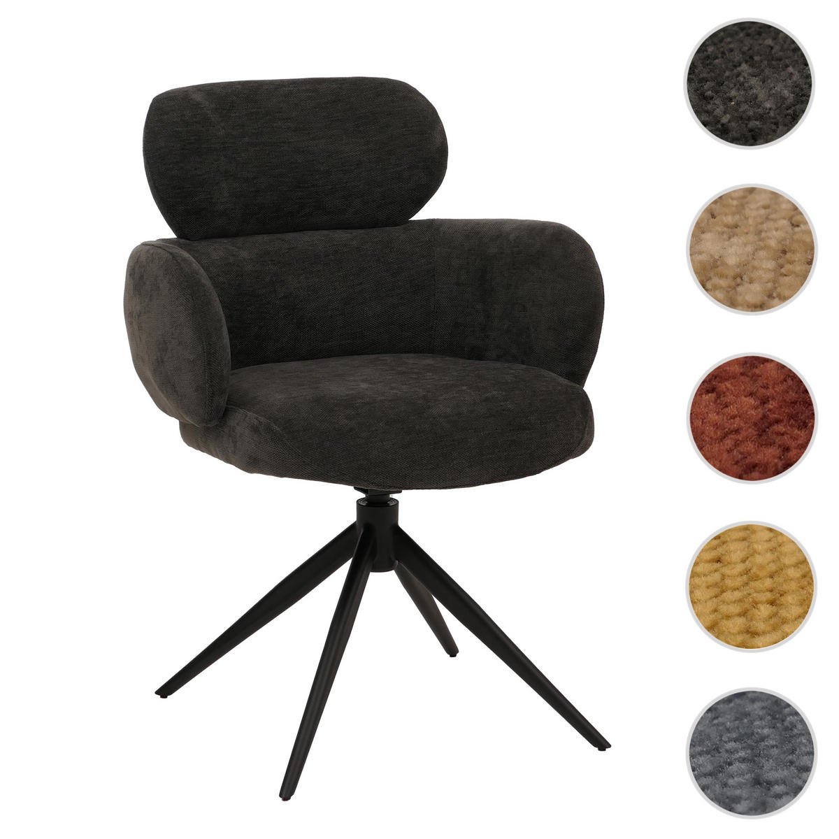 ESSZIMMERSTUHL Anthrazit - Anthrazit, Textil (61/86/69cm) - MCW