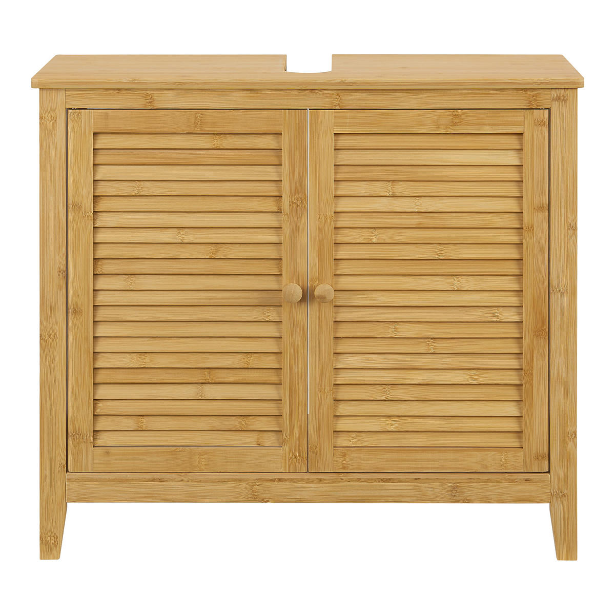 WASCHBECKENUNTERSCHRANK Värmdö - Naturfarben, Holz (67/60/30cm) - [en.casa]